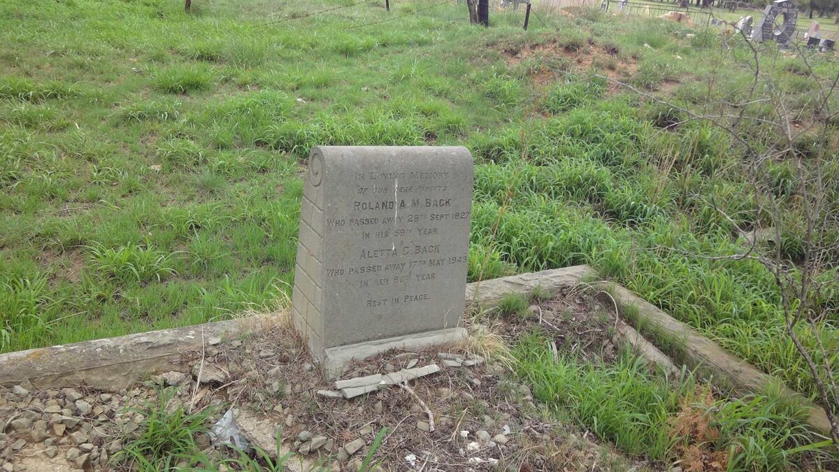 BACK Roland A.M. -1927 &amp; Aletta C. -1943