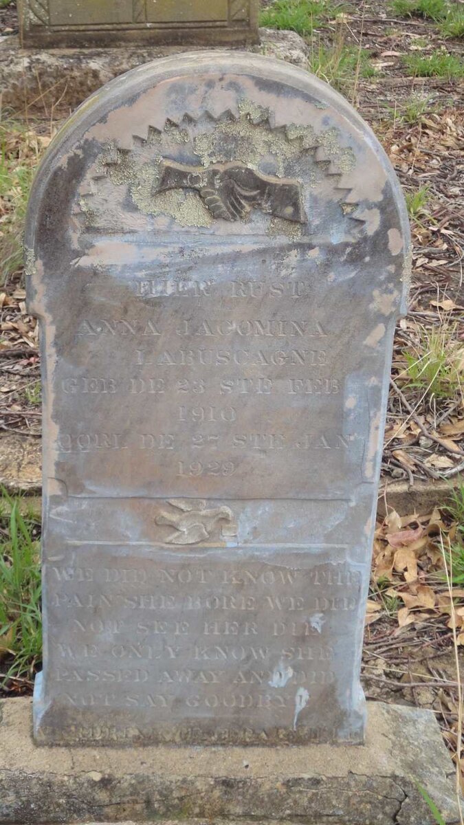 LABUSCHAGNE Anna Jacomina 1910-1929