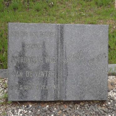 VENTER Petronella W.G., van de 1903-1941