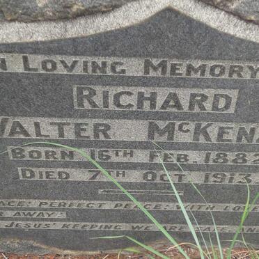 McKENZIE Richard Walter 1882-1913
