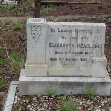 HEADLONG Elizabeth 1867-1938