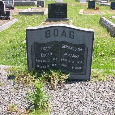 BOAG  Frank Edgar 1895-1967 &amp; Gerhardina  Johanna 1900-1979