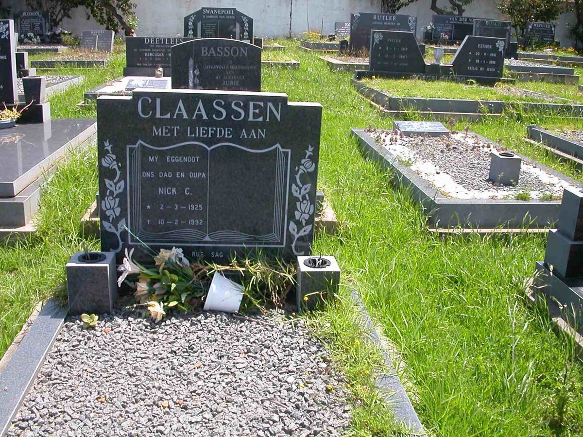 CLAASSEN Nick C. 1925-1992