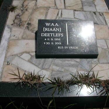 DEETLEFS  W.A.A. 1956-2001