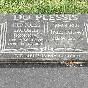 PLESSIS Hercules Jacobus, du 1935-2005 &amp; Rhonell LOUW 1940-