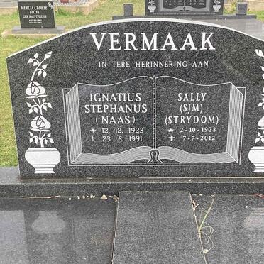 VERMAAK Ignatius Stephanus 1923-1991 &amp; S.J.M. STRYDOM 1923-2012