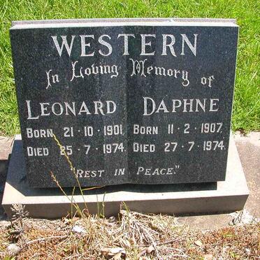 WESTERN Leonard 1901-1974 &amp; Daphne 1907 -1974