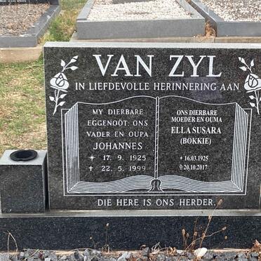 ZYL Johannes, van 1925-1999 &amp; Ella Susara 1925-2017