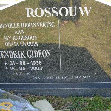 ROSSOUW Hendrik Gideon 1936-2003