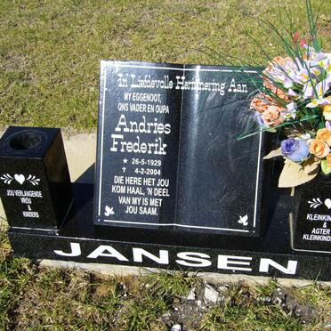 JANSEN Andries Frederik 1929-2004