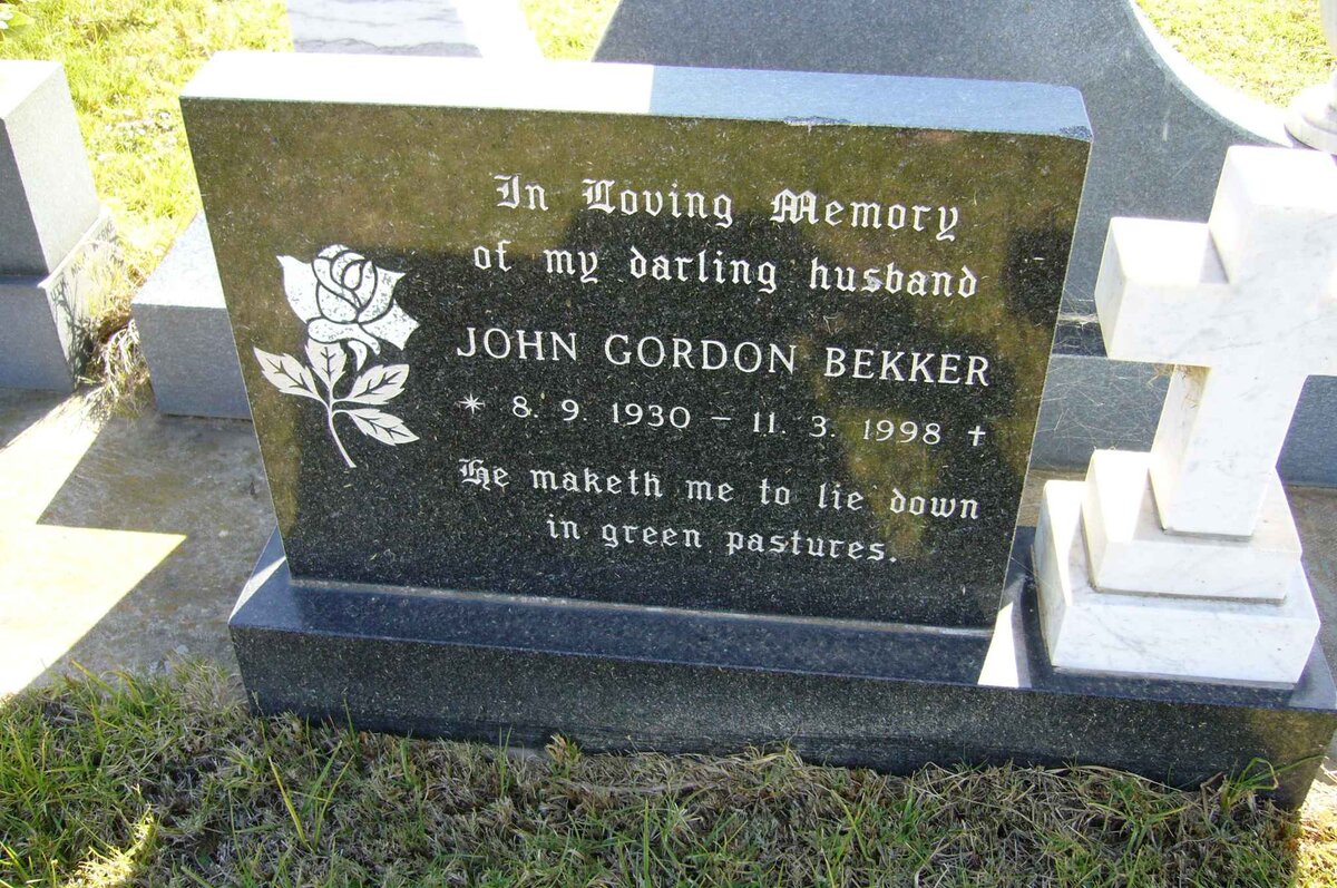 BEKKER John Gordon 1930-1998