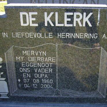 KLERK Mervyn, de 1960-2004