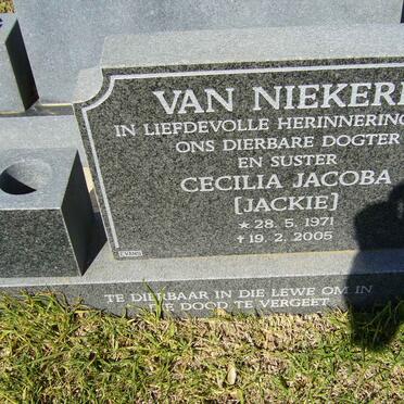 NIEKERK Cecilia Jacoba 1971-2005