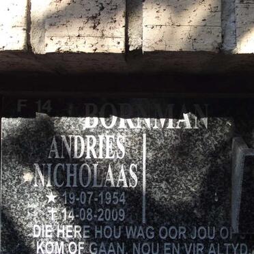 BORNMAN Andries Nicholaas 1954-2009