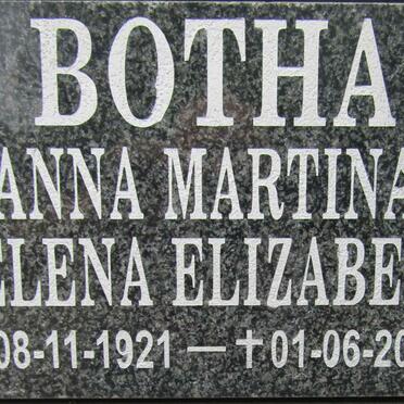 BOTHA Anna Martina Helena Elizabeth 1921-2017