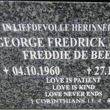 BEER George Fredrick Fleck Freddie, de 1960-2017