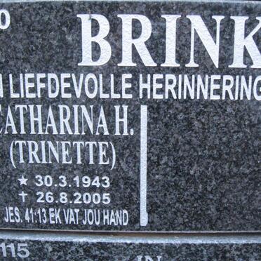 BRINK Catharina H. 1943-2005