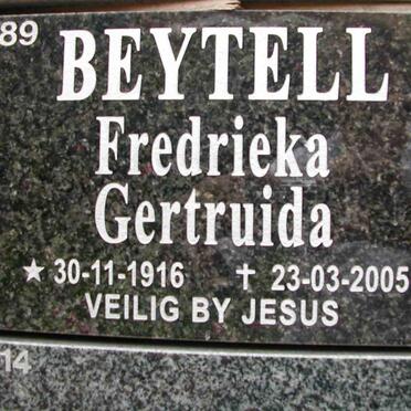 BEYTELL Fredrieka Gertruida 1916-2005