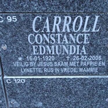 CARROLL Constance Edmundia 1920-2006