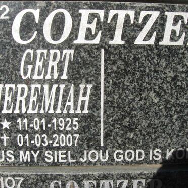 COETZER Gert Jeremiah 1925-2007