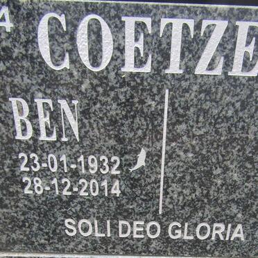 COETZER Ben 1932-2014