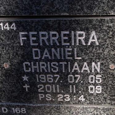 FERREIRA Daniel Christiaan 1967-2011