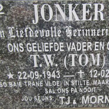 JONKER T.W. 1943-2014