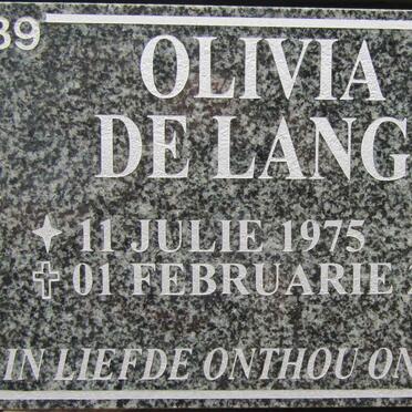 LANGE Olivia, de 1975-2014
