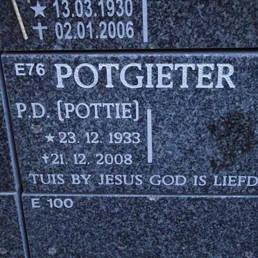 POTGIETER P.D. 1933-2008