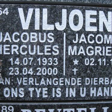 VILJOEN Jacobus Hercules 1933-2000 &amp; Jacomina Magrietha 1933-