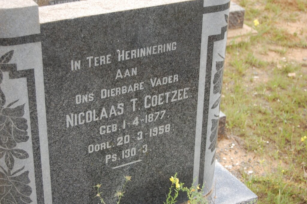 COETZEE Nicolaas T. 1877-1958