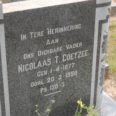 COETZEE Nicolaas T. 1877-1958