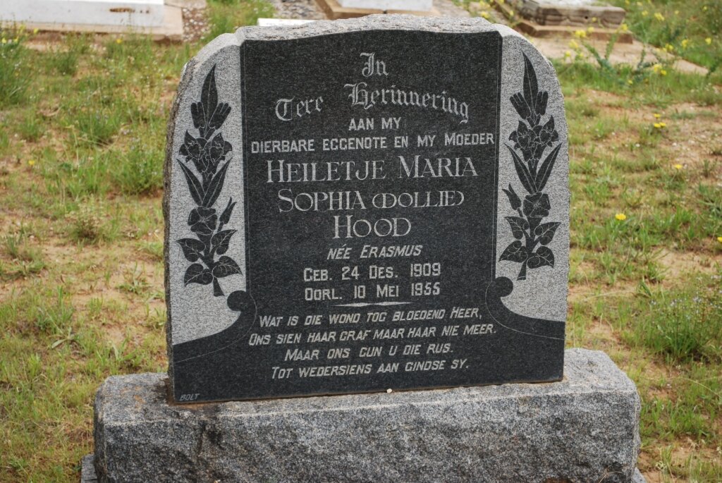 HOOD Heiletje Maria Sophia nee ERASMUS 1909-1955