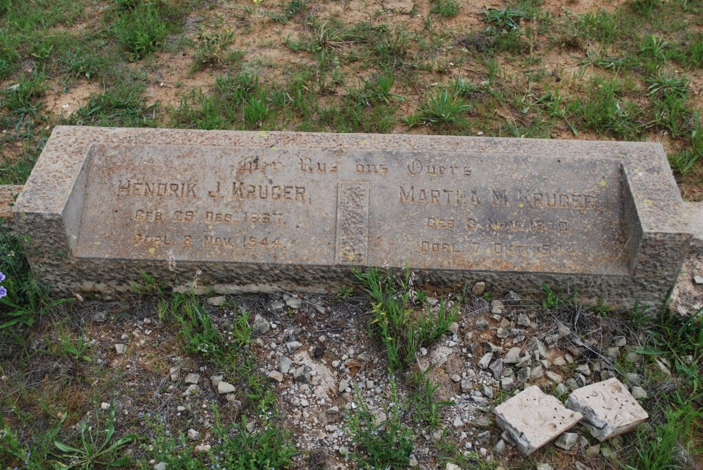KRUGER Hendrik J. 1867-1944 &amp; Martha M. 1870-1944