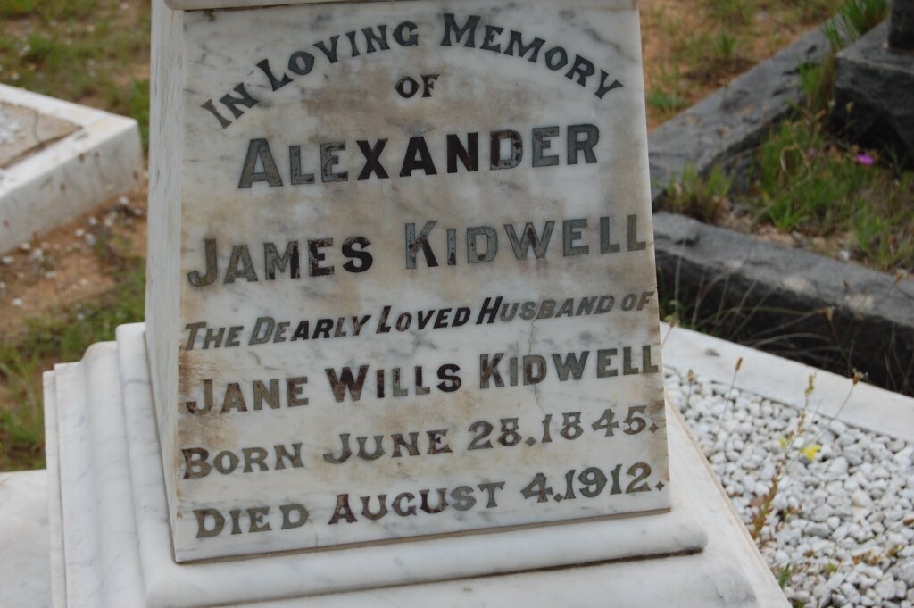 KIDWELL Alexander James 1845-1912