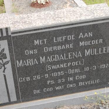 MULLER Maria Magdalena nee SWANEPOEL 1895-1978