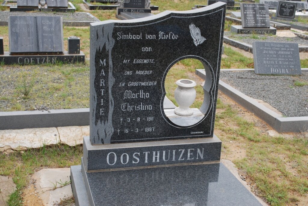 OOSTHUIZEN Martha Christina 1911-1987