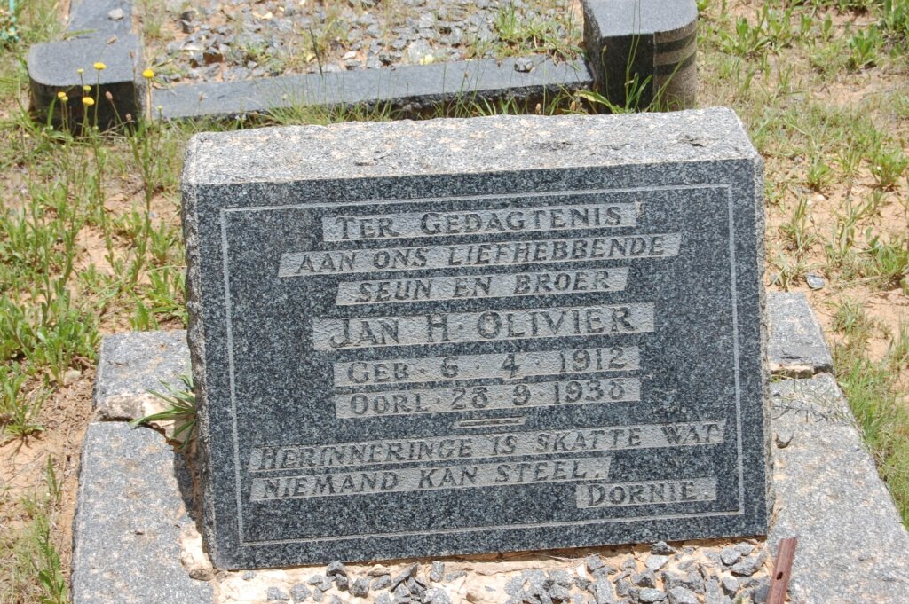 OLIVIER Jan H. 1912-1938