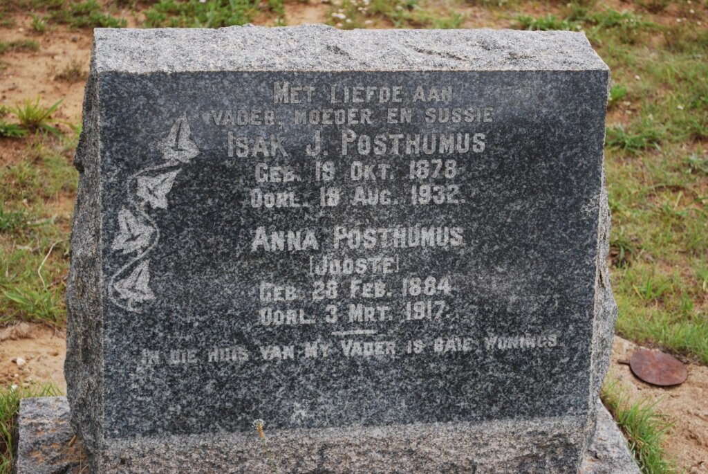POSTHUMUS Isak J. 1878-1932 &amp; Anna JOOSTE 1884-1917