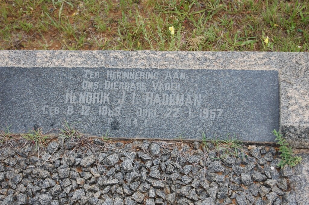 RADEMAN Hendrik J.l. 1889-1957