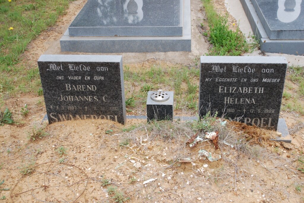 SWANEPOEL Barend Johannes C. 1907-1983 &amp; ELizabeth Helena 1910-1989
