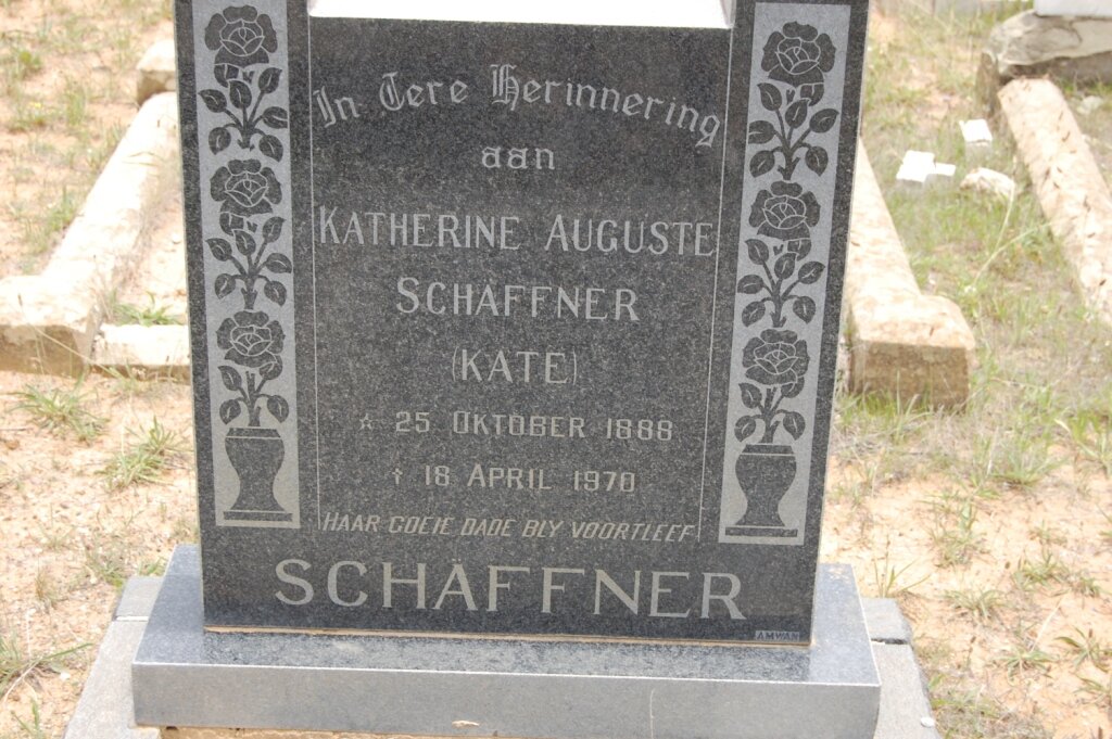 SCHAFFNER Katherine Auguste 1888-1970