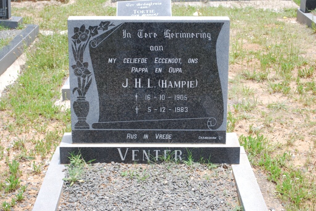 VENTER J.H.L. 1905-1983