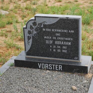 VORSTER Olof Abraham 1912-1992