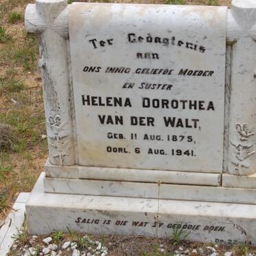 WALT Helena Dorothea, van der 1875-1941