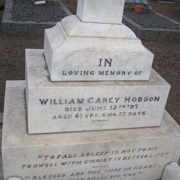 HOBSON William Carey -1897