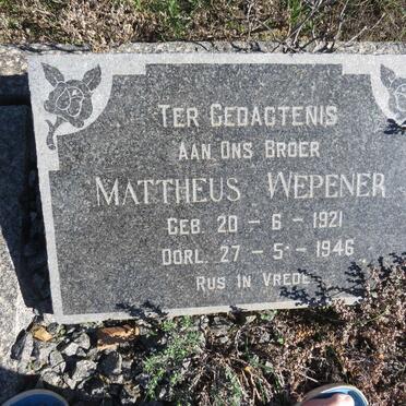 WEPENER Mattheus 1921-1946