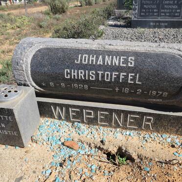 WEPENER Johannes Christoffel 1928-1978