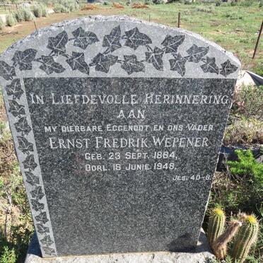 WEPENER Ernst Fredrik 1884-1948