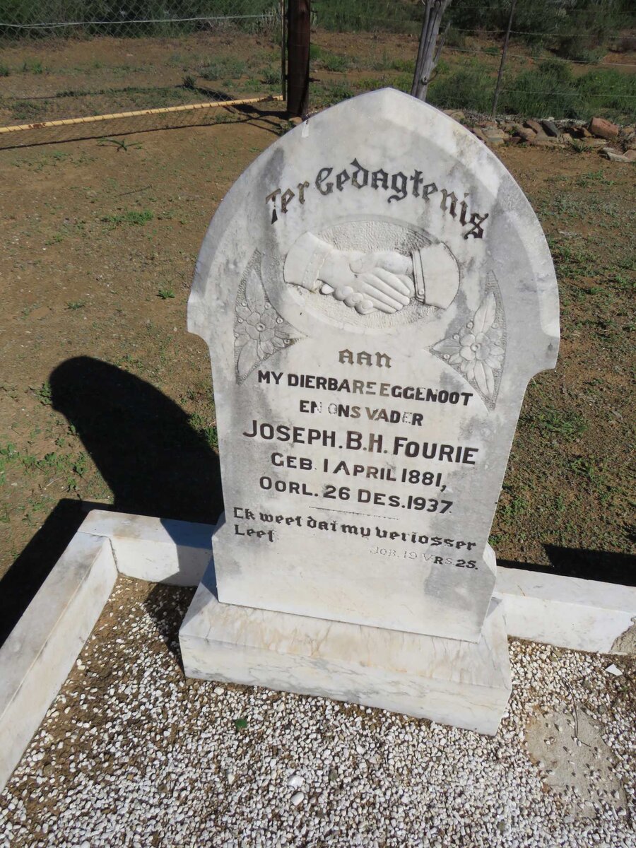 FOURIE Joseph B.H. 1881-1937